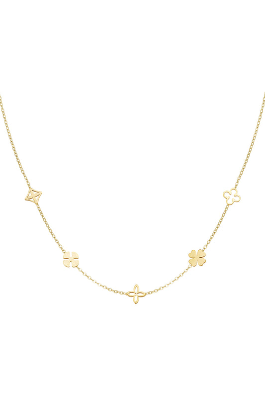Flower Power Necklace-gold
