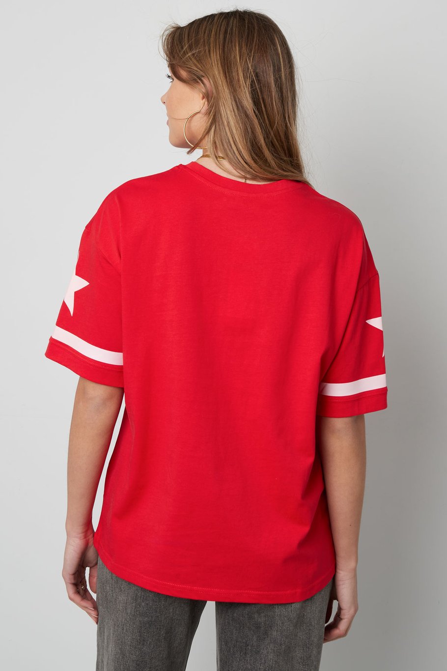 T-Shirt Bri | rood, roze of wit