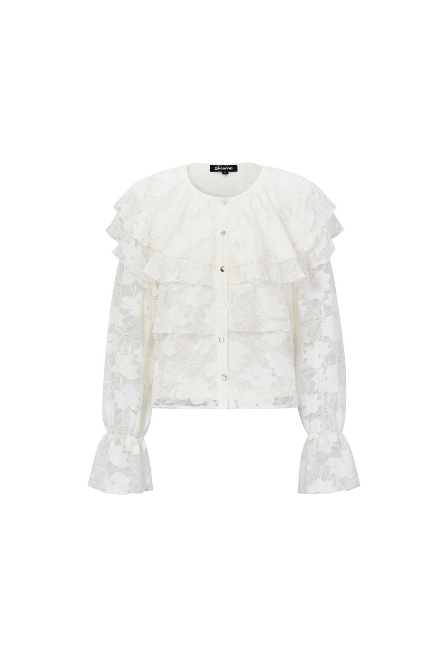 Layered blouse lace white