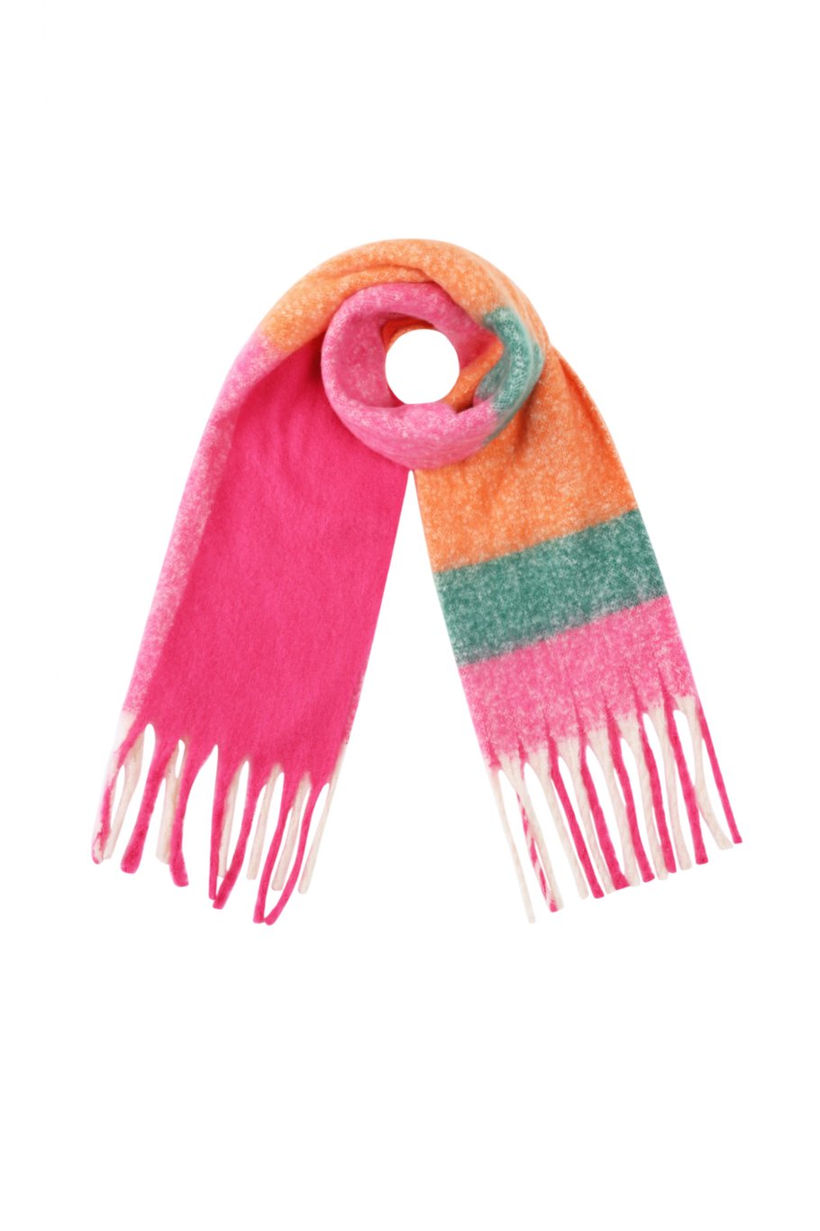Scarf winter pink