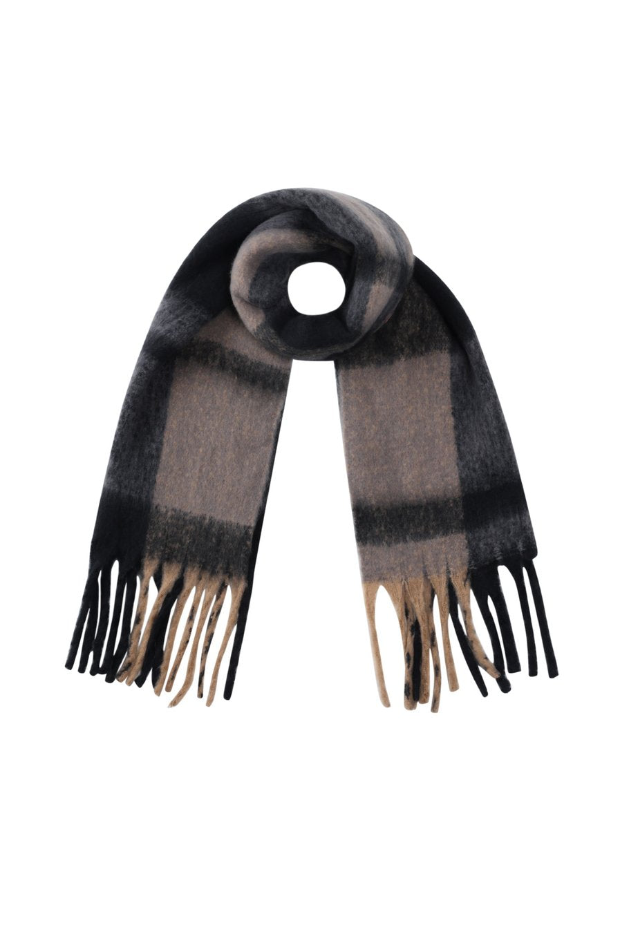 Winter scarf bruin beige